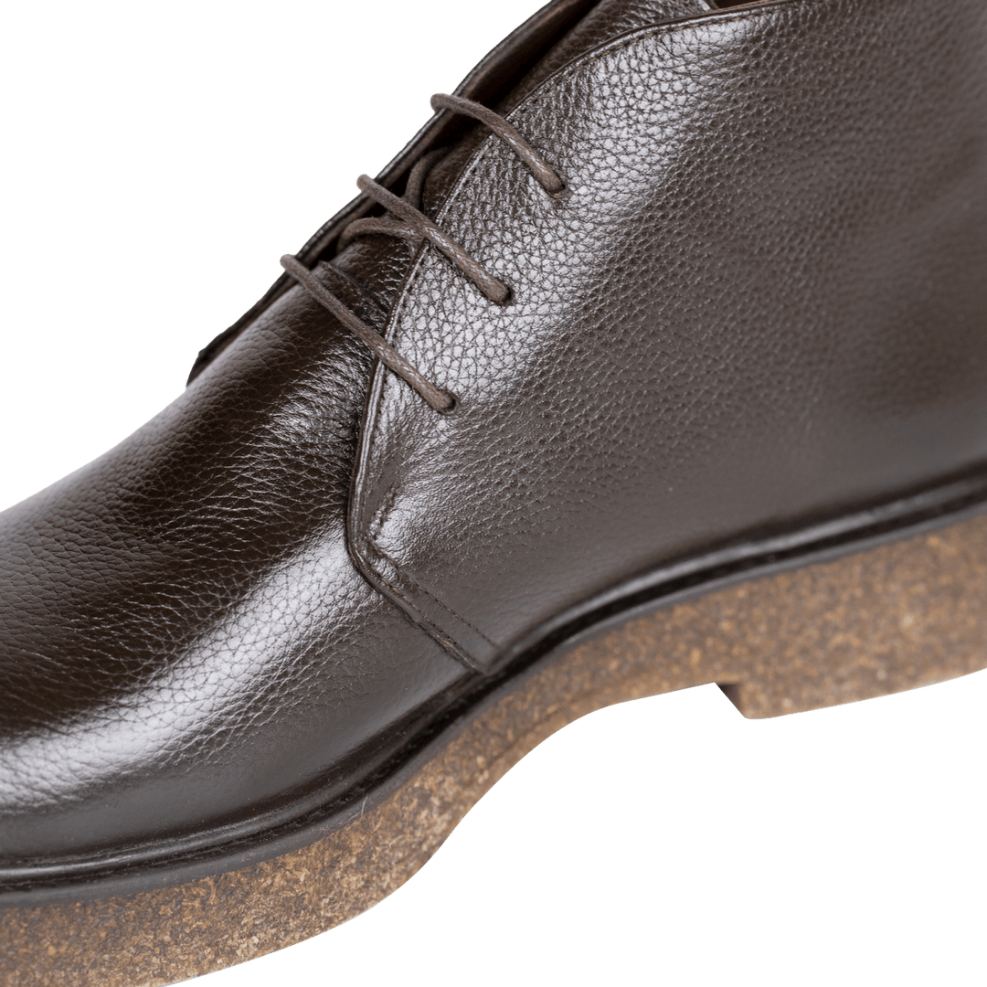 Brooking: Demi Bottes Homme - Cuir Marron - Bleather Maroc