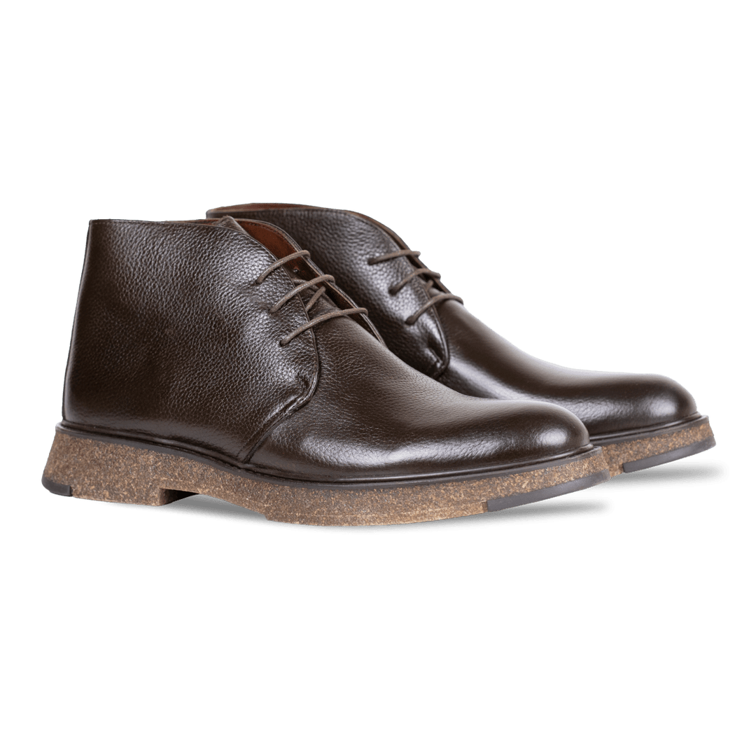 Brooking: Demi Bottes Homme - Cuir Marron - Bleather Maroc