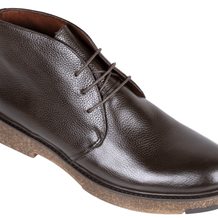 Brooking: Demi Bottes Homme - Cuir Marron - Bleather Maroc