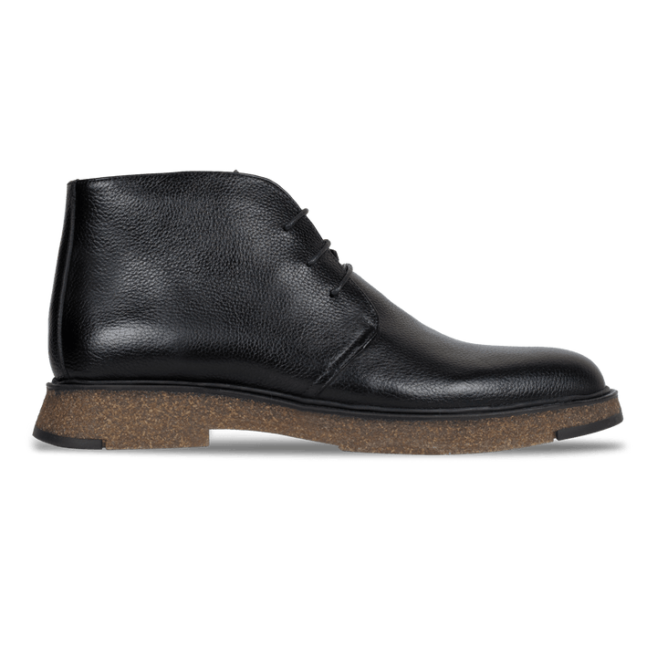 Brooking: Demi Bottes Homme - Cuir Noir - Bleather Maroc