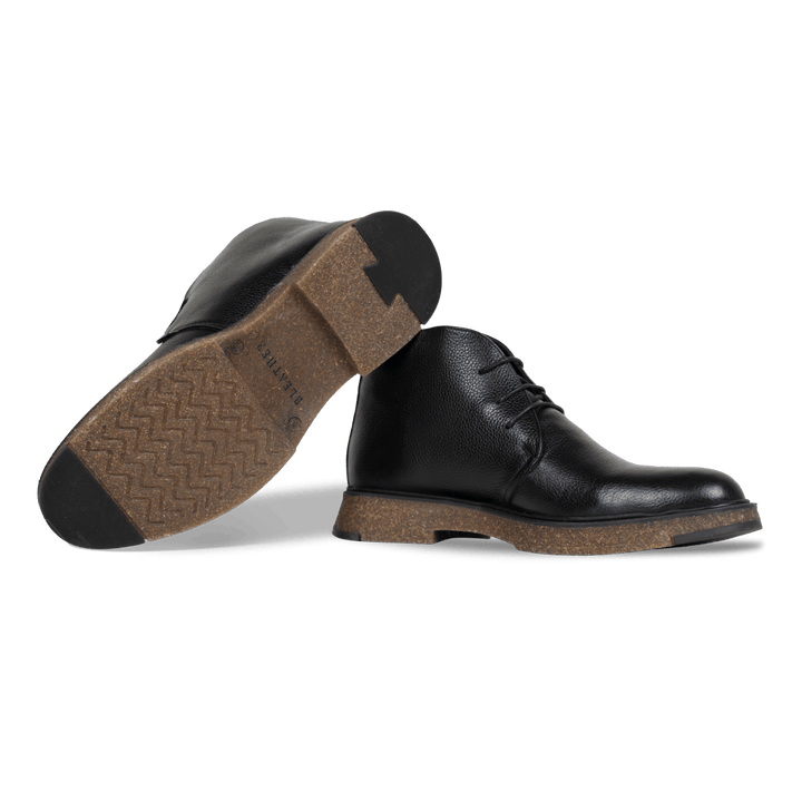 Brooking: Demi Bottes Homme - Cuir Noir - Bleather Maroc