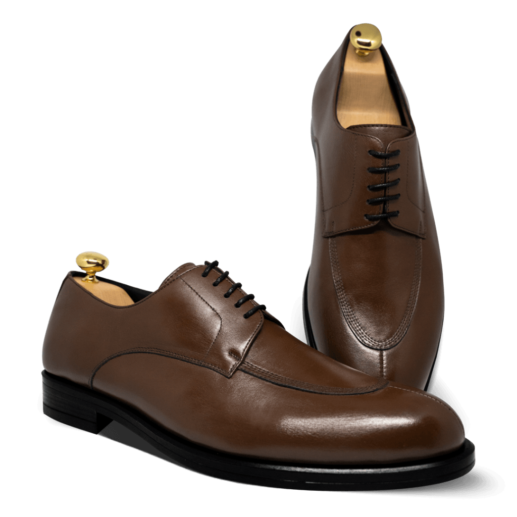 Brownrigg: Derby Homme - Cuir Marron - Bleather Maroc