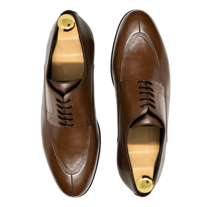 Brownrigg: Derby Homme - Cuir Marron - Bleather Maroc