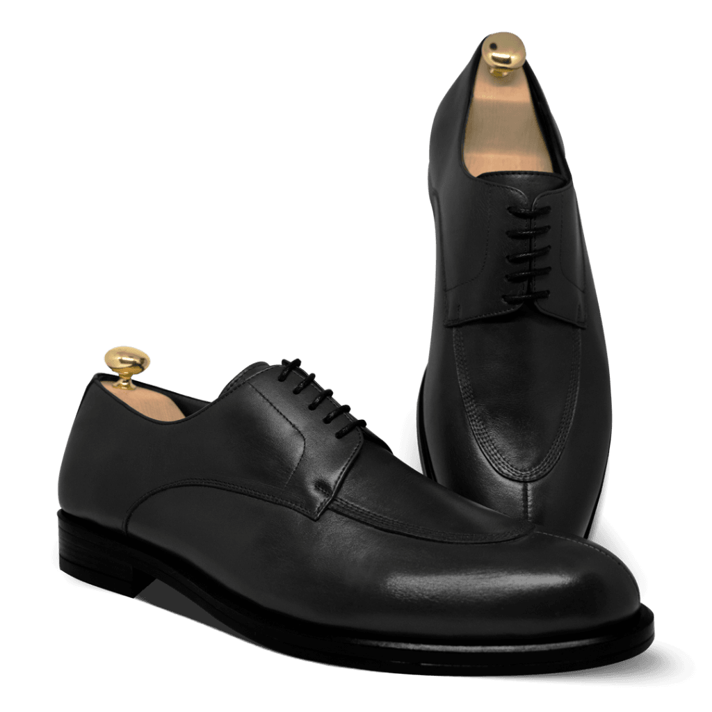 Brownrigg: Derby Homme - Cuir Noir - Bleather Maroc