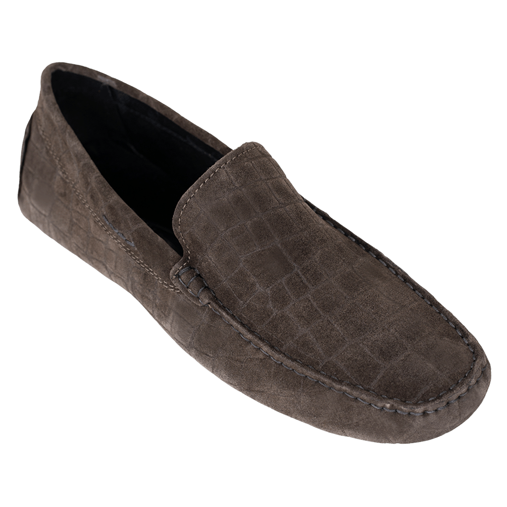 Bruce: Mocassin Homme - Daim Marron - Bleather Maroc