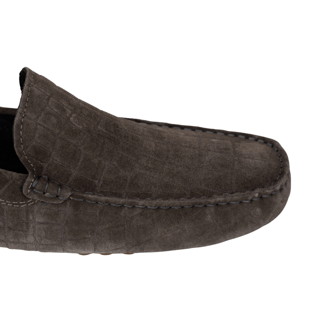 Bruce: Mocassin Homme - Daim Marron - Bleather Maroc