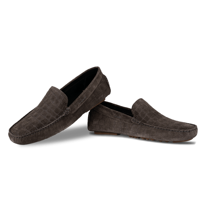 Bruce: Mocassin Homme - Daim Marron - Bleather Maroc