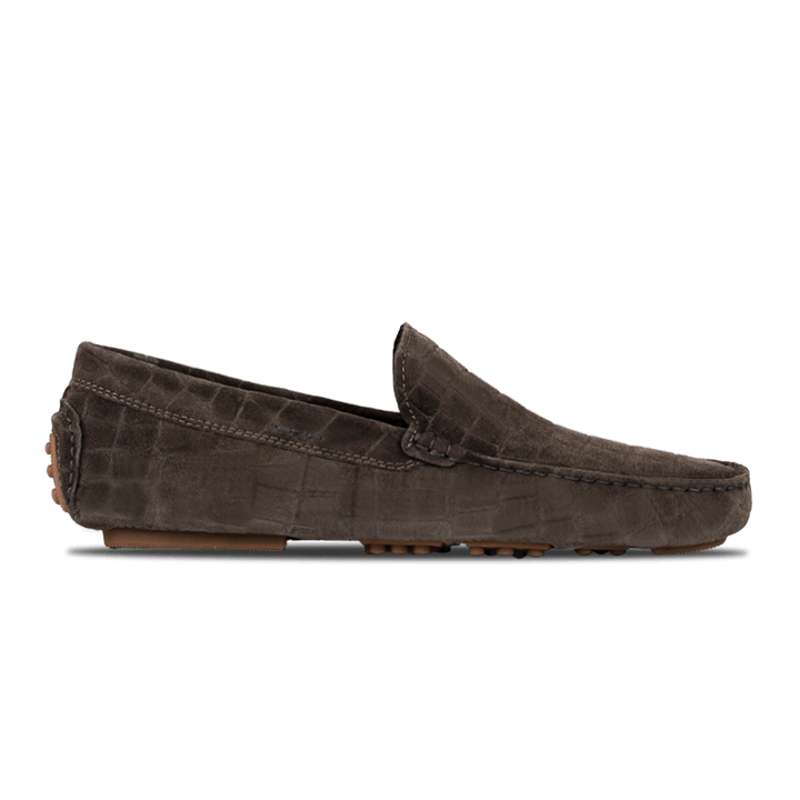 Bruce: Mocassin Homme - Daim Marron - Bleather Maroc