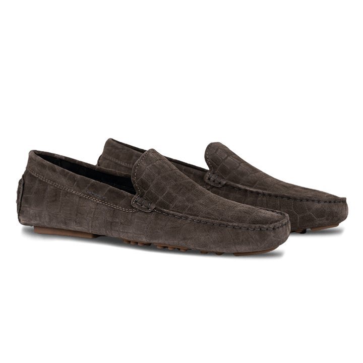 Bruce: Mocassin Homme - Daim Marron - Bleather Maroc