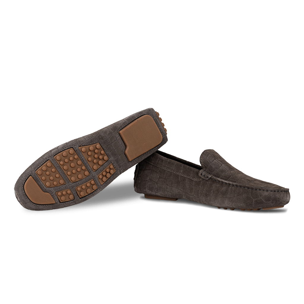 Bruce: Mocassin Homme - Daim Marron - Bleather Maroc