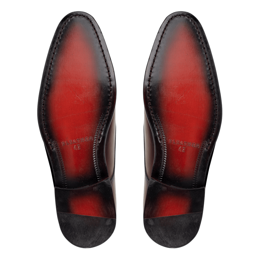 Budd: Chaussures à boucles - Cuir Marron - Bleather Maroc