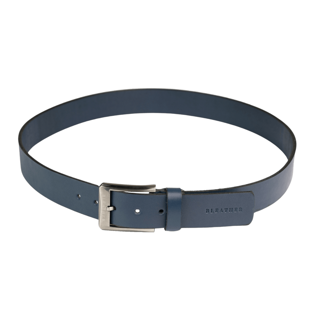 C100SL: Ceinture Homme - Cuir Bleu - Bleather Maroc