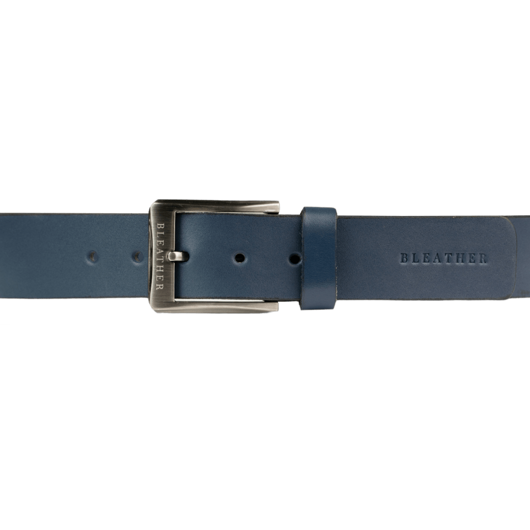 C100SL: Ceinture Homme - Cuir Bleu - Bleather Maroc