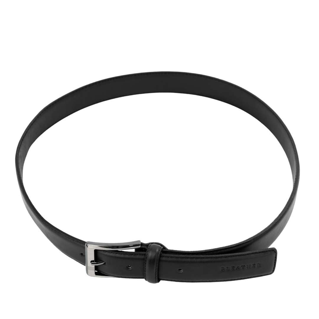 C72: Ceinture Homme - Cuir Noir - Bleather Maroc