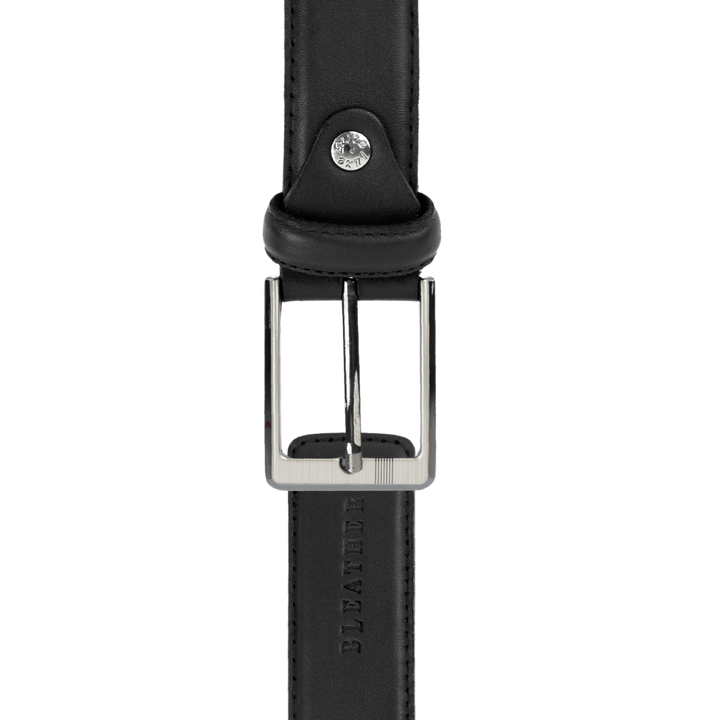 C72: Ceinture Homme - Cuir Noir - Bleather Maroc