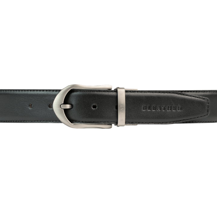 C94SL: Ceinture Homme - Cuir Noir/Bleu - Bleather Maroc