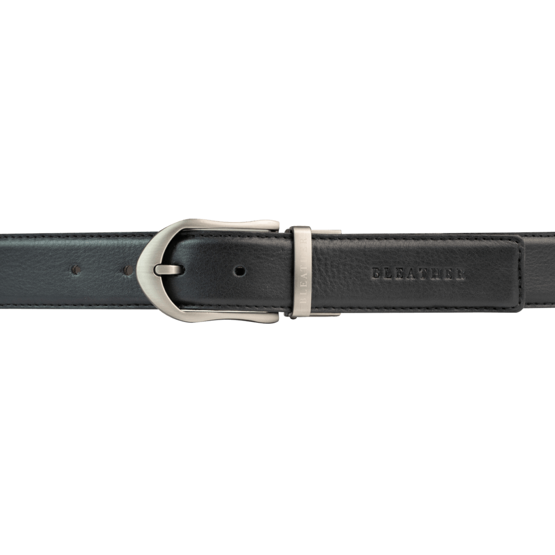 C94SL: Ceinture Homme - Cuir Noir/Marron - Bleather Maroc