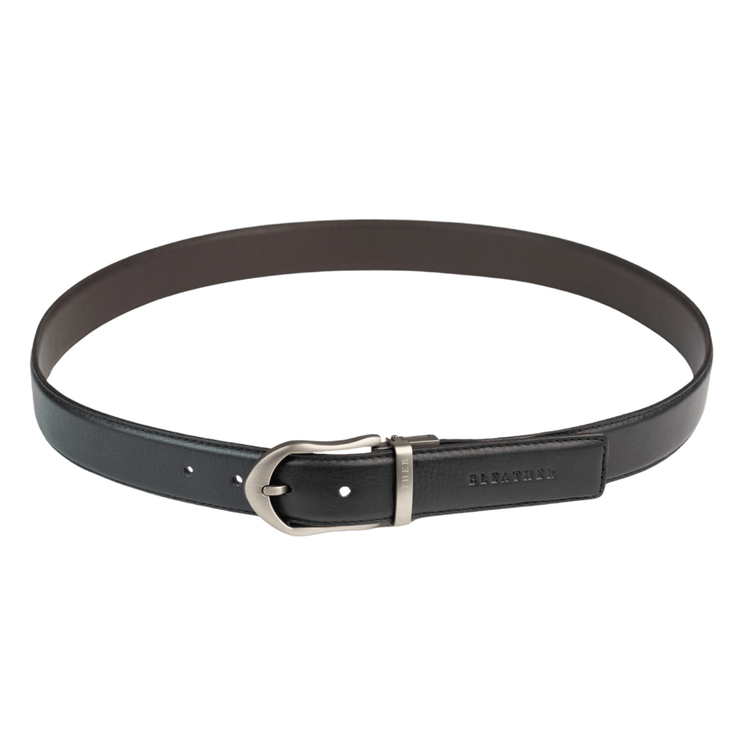 C94SL: Ceinture Homme - Cuir Noir/Marron - Bleather Maroc