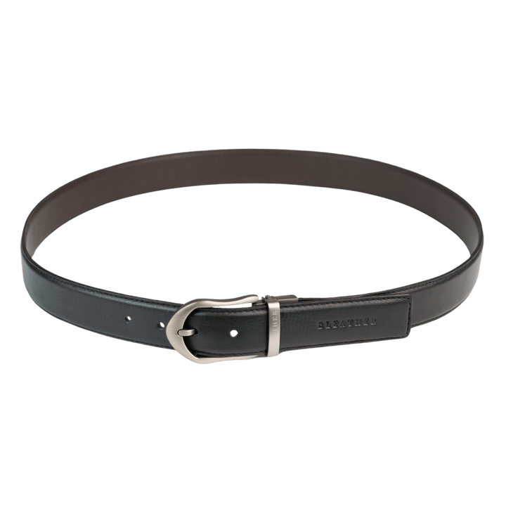 C94SL: Ceinture Homme - Cuir Noir/Marron - Bleather Maroc