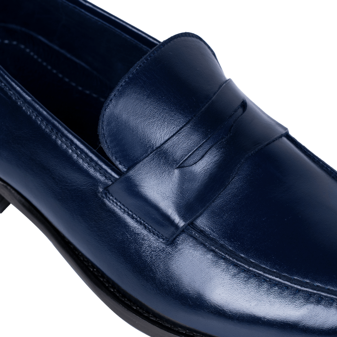 Carling: Mocassin Homme - Cuir Bleu nuit - Bleather Maroc