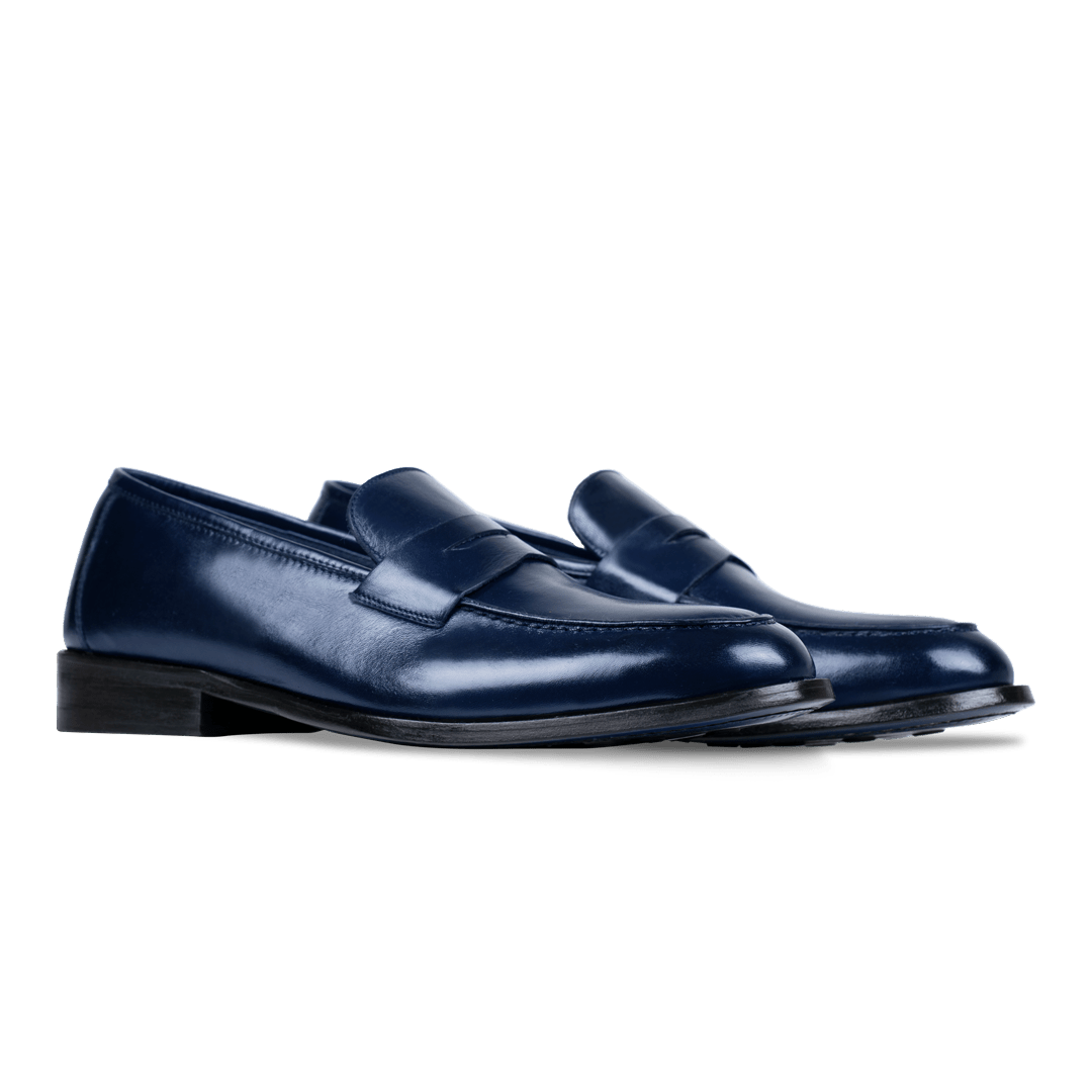 Carling: Mocassin Homme - Cuir Bleu nuit - Bleather Maroc