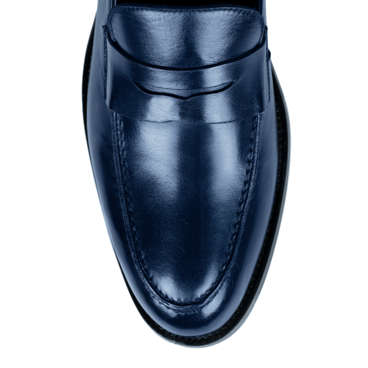 Carling: Mocassin Homme - Cuir Bleu nuit - Bleather Maroc