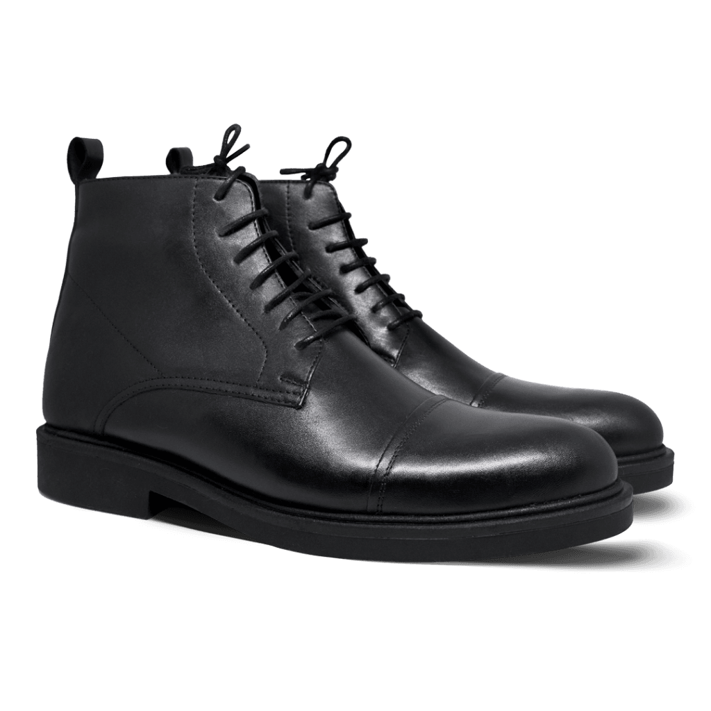 Carlow: Boots Homme - Caoutchouc Noir - Bleather Maroc