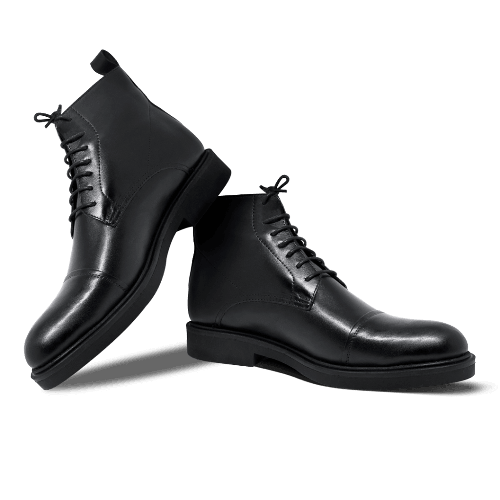 Carlow: Boots Homme - Caoutchouc Noir - Bleather Maroc