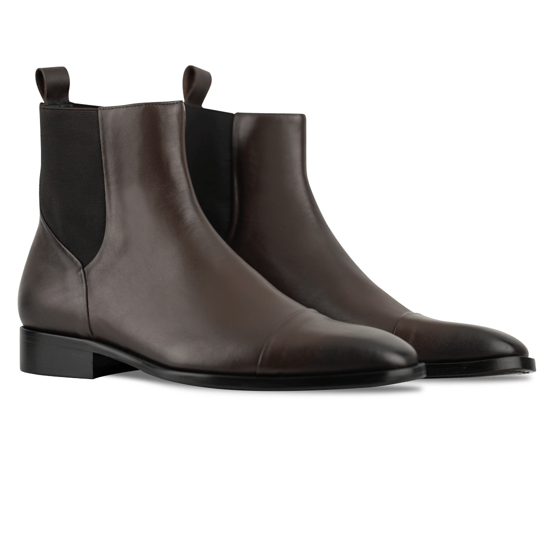 Cavan: Chelsea Boots Homme - Cuir Marron - Bleather Maroc