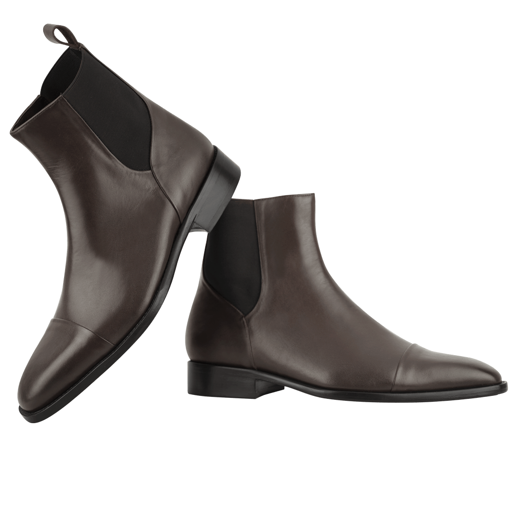 Cavan: Chelsea Boots Homme - Cuir Marron - Bleather Maroc