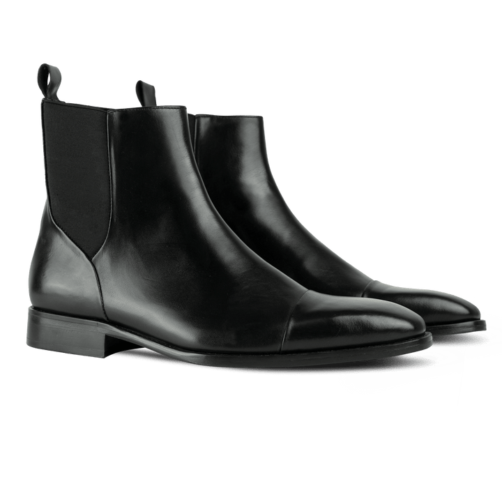 Cavan: Chelsea Boots Homme - Cuir Noir - Bleather Maroc