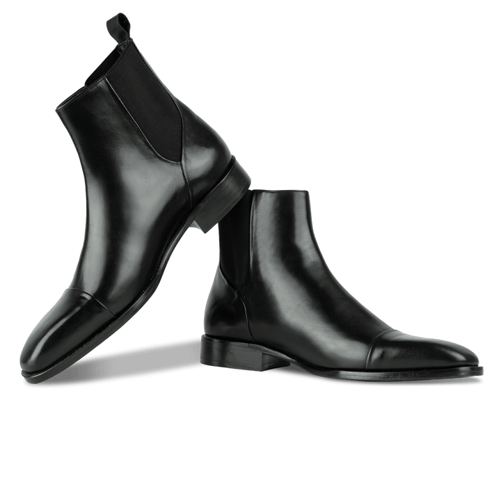 Cavan: Chelsea Boots Homme - Cuir Noir - Bleather Maroc