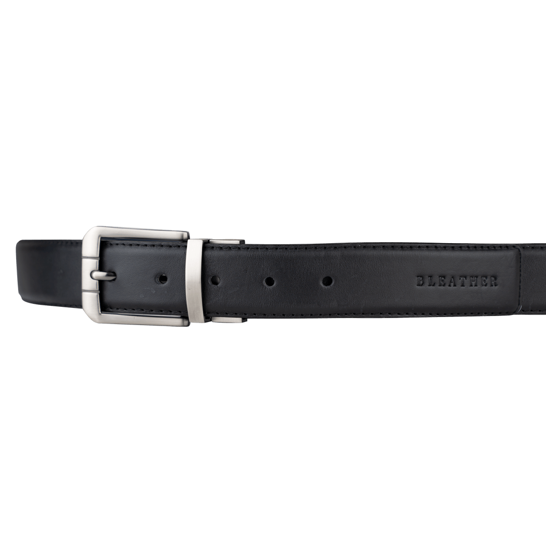 Ceinture: C64 Double Face Noir/bleu - Bleather Maroc