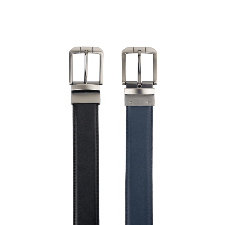 Ceinture: C64 Double Face Noir/bleu - Bleather Maroc