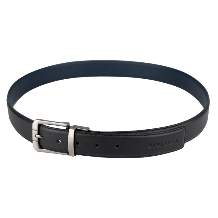 Ceinture: C64 Double Face Noir/bleu - Bleather Maroc