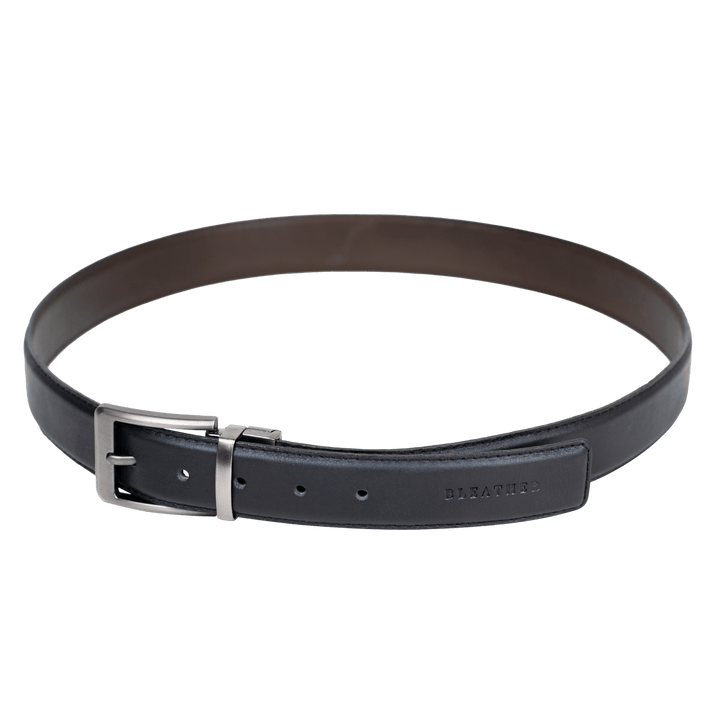 Ceinture: C66 Double Face Noir/Marron - Bleather Maroc