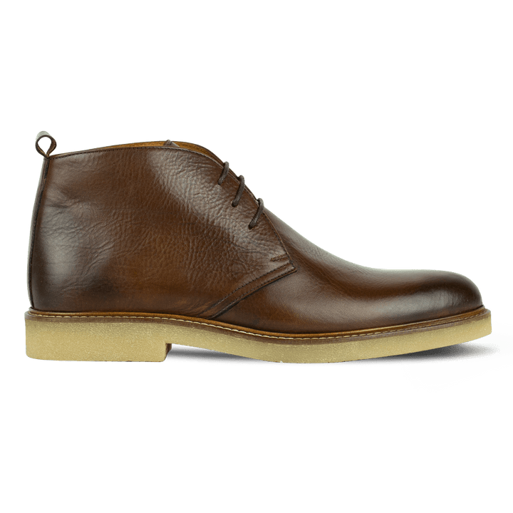 Charlton: Demi Bottes Homme - crêpe Marron - Bleather Maroc