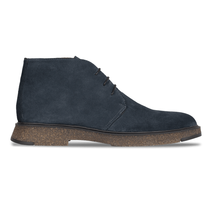 Clarke: Demi Bottes Homme - Daim Bleu - Bleather Maroc