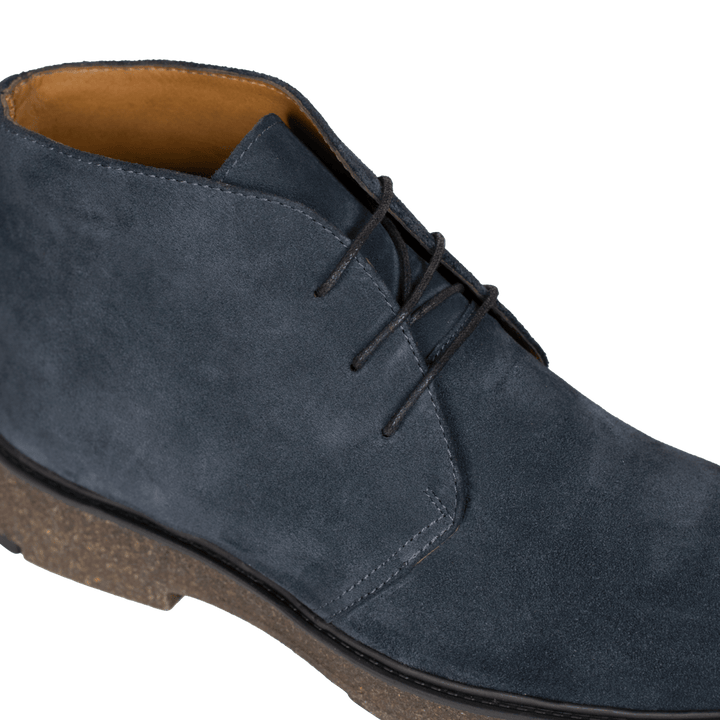 Clarke: Demi Bottes Homme - Daim Bleu