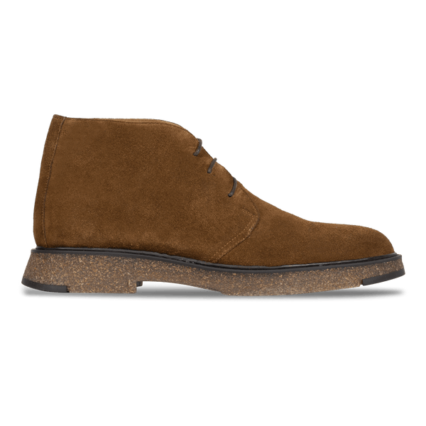 Clarke: Demi Bottes Homme - Daim Cognac