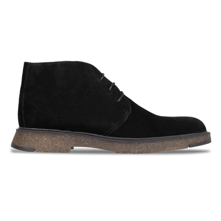 Clarke: Demi Bottes Homme - Daim Noir - Bleather Maroc