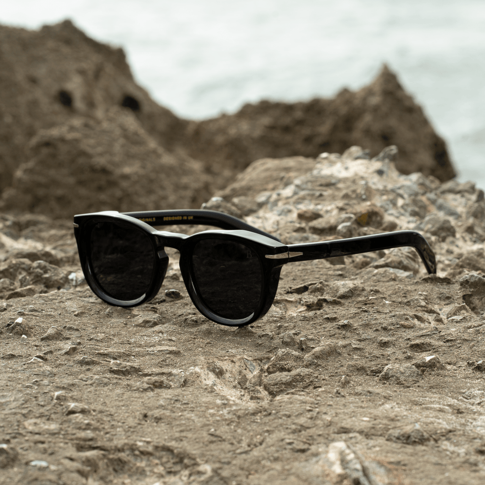 Clover: Lunettes de soleil de luxe Noir - Bleather Maroc