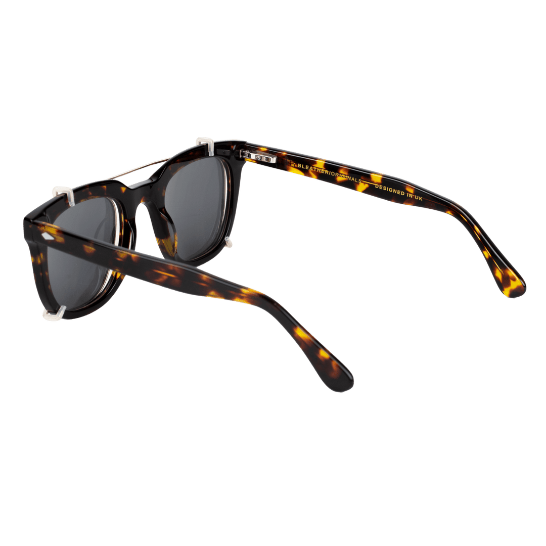 Cypress: Lunettes à clips de luxe Havane - Bleather Maroc