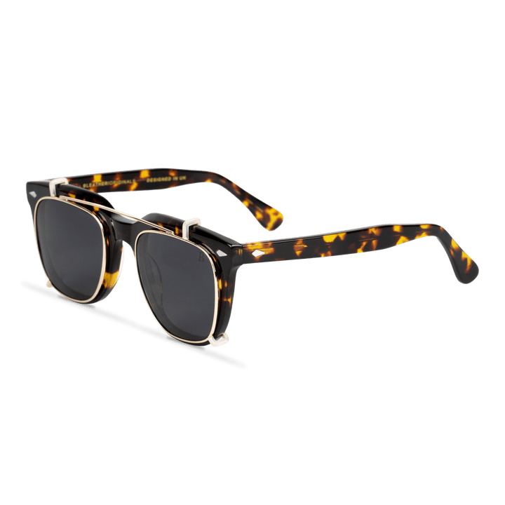 Cypress: Lunettes à clips de luxe Havane - Bleather Maroc