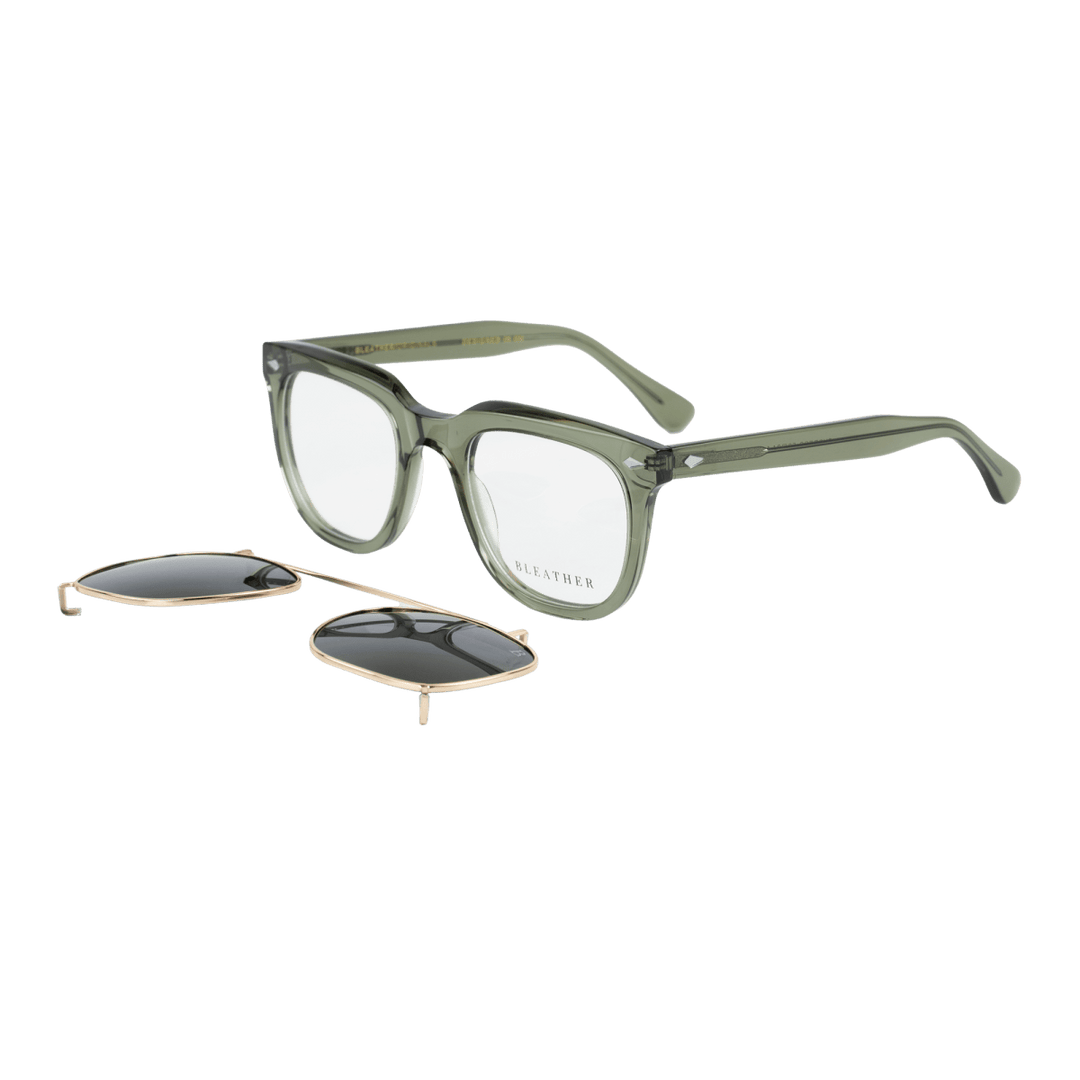 Cypress: Lunettes à clips de luxe vert_dore - Bleather Maroc