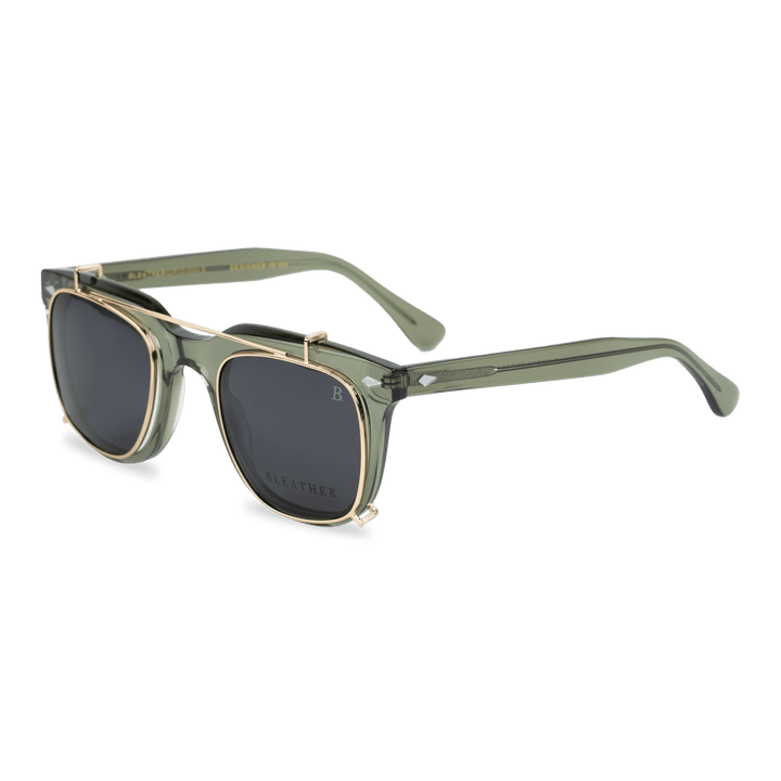 Cypress: Lunettes à clips de luxe vert_dore - Bleather Maroc