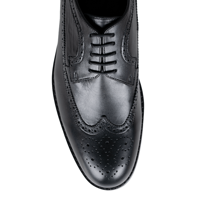 Dawson: Derby Homme - Cuir Noir - Bleather Maroc