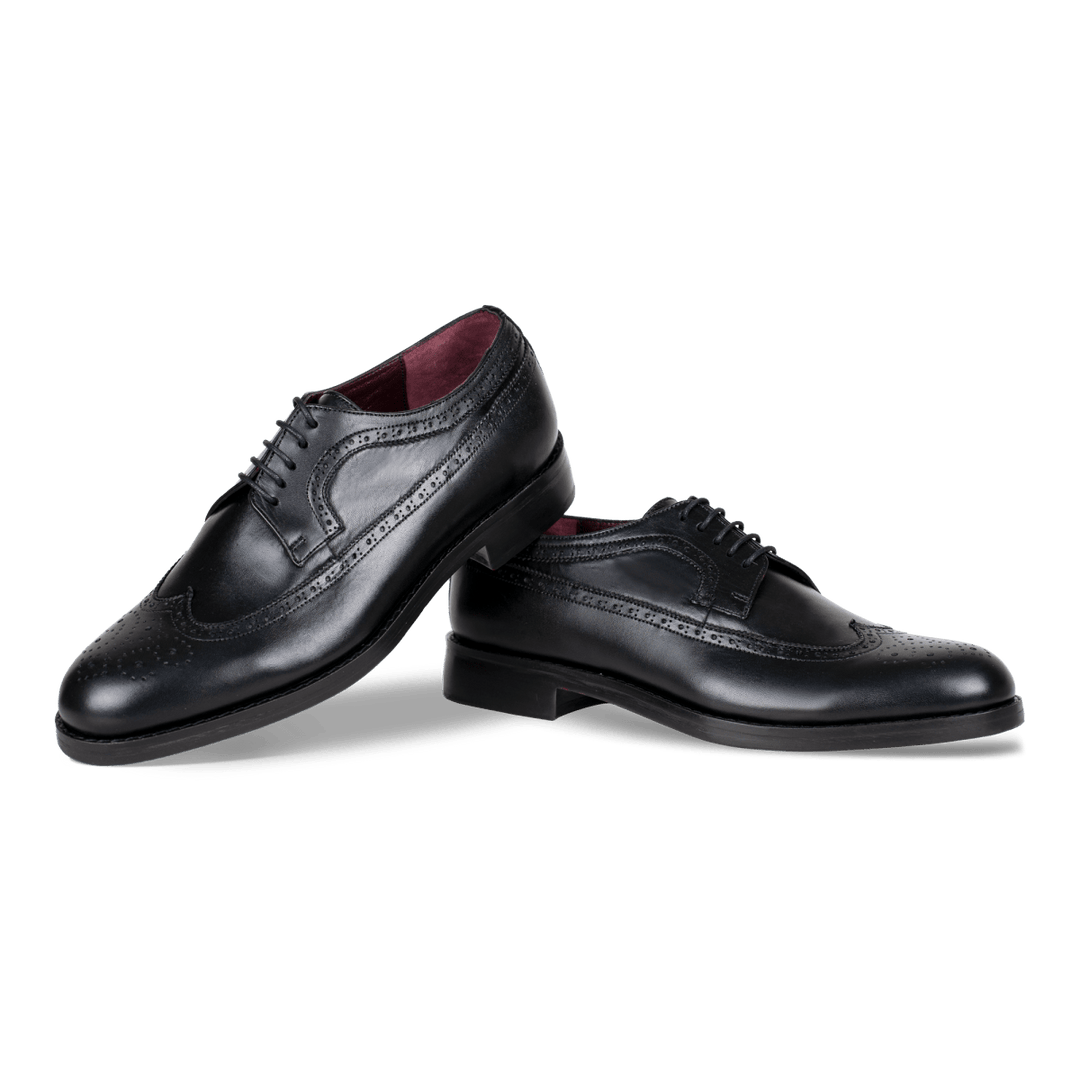 Dawson: Derby Homme - Cuir Noir - Bleather Maroc