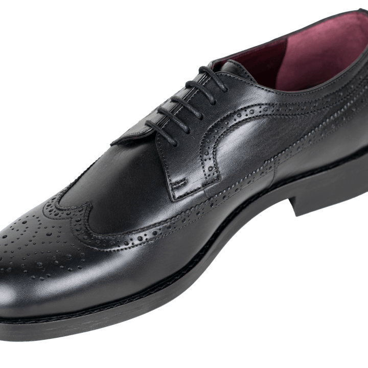 Dawson: Derby Homme - Cuir Noir - Bleather Maroc