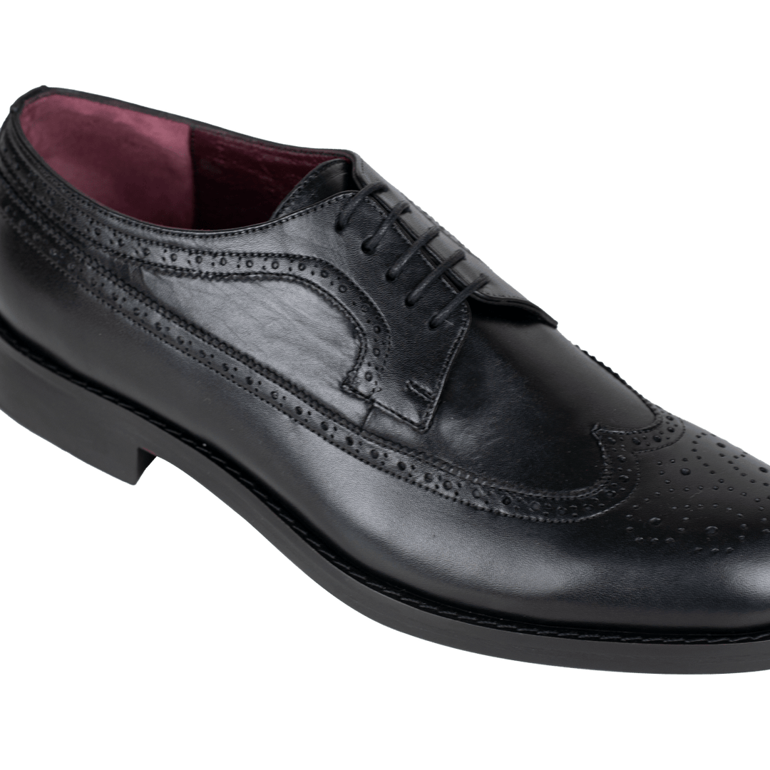 Dawson: Derby Homme - Cuir Noir - Bleather Maroc